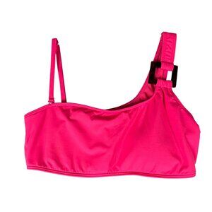 Roxy Womens Small Pink‎ One Shoulder Tortoise Bikini Top Removeable Strap NWT